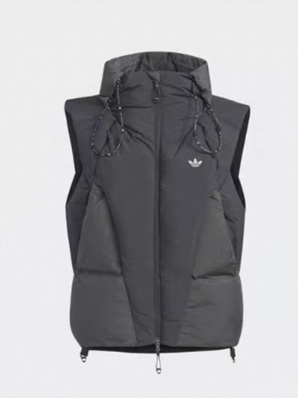 Adidas x Hamcus Black Quilted Puffer Vest with High Neck